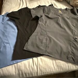 WonderWink Blue and Black Scrub Tops